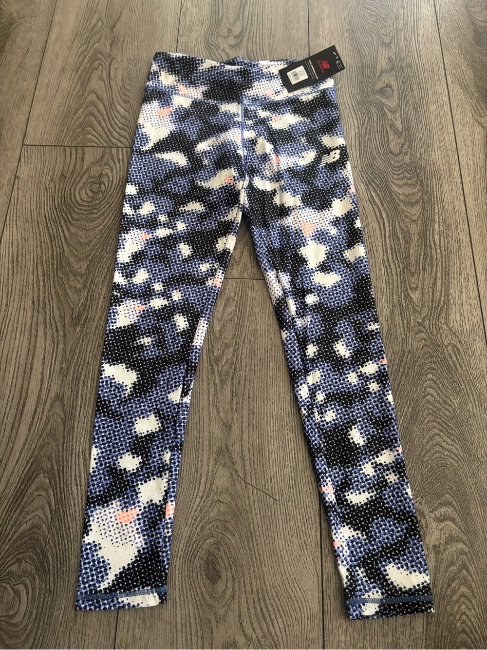 New Balance Girls' Blue Printed Athletic Leggings
